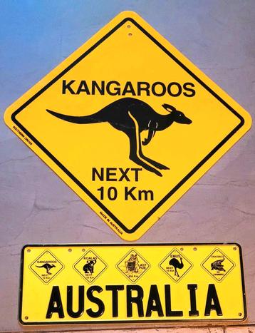 Australië Borden - Kangoeroe & Nummerplaat beschikbaar voor biedingen