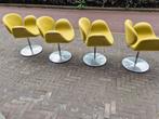 Artifort Little Tulip design eetkamerstoelen draaibaar opknp, Ophalen, Gebruikt, Metaal, Vijf, Zes of meer stoelen