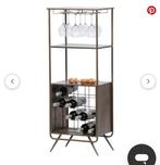 Vadim Wijnkast - Stijlvolle Opberger voor Wijn en Glazen, Huis en Inrichting, Ophalen, 15 tot 25 flessen, Zo goed als nieuw, Metaal