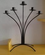 5 arm kandelaar antraciet metaal, Ophalen, 25 tot 50 cm, Zo goed als nieuw, Metaal