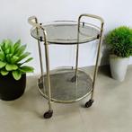 Vintage 'gouden' trolley / bar cart / tea cart, Antiek en Kunst, Ophalen