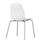 IKEA Lidas Stoel - Wit met Metalen Poten, Kunststof, Wit, Ophalen of Verzenden, Zo goed als nieuw