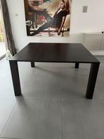 Eettafel vierkant 150 op 150 cm massief eik (wenge), Ophalen, Zo goed als nieuw, Vijf personen of meer, Modern