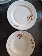 Hvd Borden - 9 Stuks met Vogelmotief, Gebruikt, Ophalen of Verzenden, Bord(en), Overige stijlen