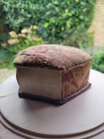 Antiek Frans klein stoffen doosje foto 1 t/m 6, Antiek en Kunst, Curiosa en Brocante, Ophalen of Verzenden