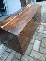 Antieke dekenkist/ reiskist , met origineel beslag., Antiek en Kunst, Ophalen of Verzenden