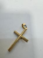 16856 Prachtig Groot 14kt Gouden Bicolor Kruis, Ophalen of Verzenden, Zo goed als nieuw, Kruis of Symbool, Goud