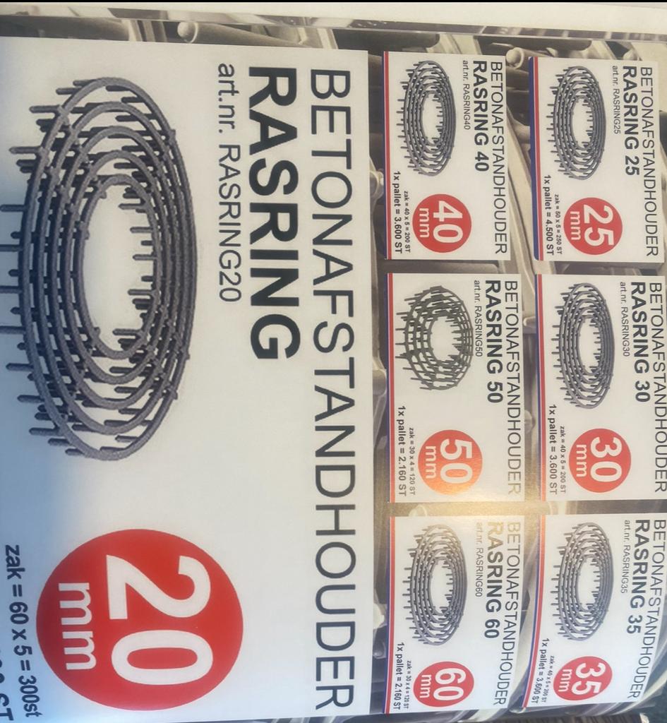 Betonafstandhouders, Ophalen of Verzenden, Nieuw, 250 mm of meer