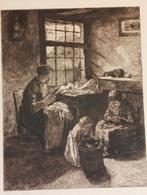 Albert Neuhuys Ets - Moeder met Kinderen, Ophalen of Verzenden