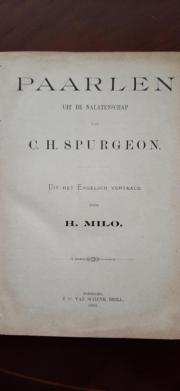 Paarlen uit de nalatenschap van Spurgeon, H. Milo beschikbaar voor biedingen
