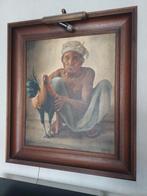 Schilderij Indisch man met haan Indonesische school 20e eeuw, Antiek en Kunst, Ophalen