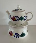 Theepot en warmhouder - Boerenbont, Huis en Inrichting, Keuken | Servies, Ophalen, Gebruikt, Overige typen, Aardewerk
