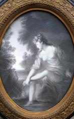 Omstreeks 1850 Lithografie Steendruk Dame Naakt Naakte Vrouw, Ophalen of Verzenden