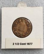 2 1/2 cent 1877, Verzenden, Koning Willem III, Euro's, Losse munt