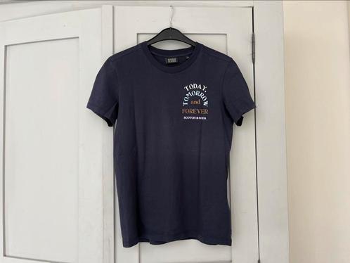 T-shirt donkerblauw Scotch maat 14 zeer goed, Kinderen en Baby's, Kinderkleding | Maat 164, Zo goed als nieuw, Jongen, Shirt of Longsleeve