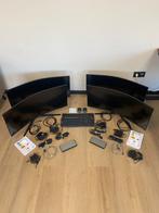 4 Samsung Odyssey G5 34″ Ultrawide, 2 docks,2 Logitech sets, Ophalen, Zo goed als nieuw