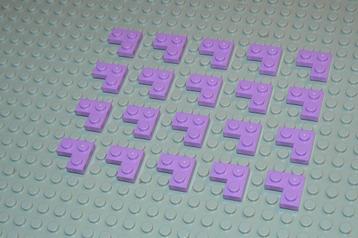 L110 Plaatjes 2x2 hoek medium lavender 20 st. beschikbaar voor biedingen