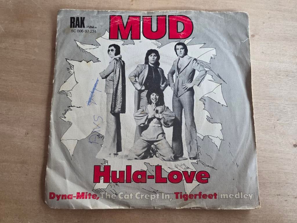 MUD - hula love, Cd's en Dvd's, Vinyl Singles, Gebruikt, 7 inch, Single, Ophalen of Verzenden