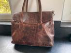 Te koop: lederen tas van Micmacbags, met laptopvak, Ophalen, Bruin, Handtas