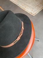 Zwarte Hatland wollen hoed XL met leren (sier)bandje, Ophalen of Verzenden, Zo goed als nieuw, Hoed