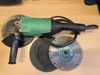 Hitachi G23ST haakse slijper 230mm + slijpschijven set, Gebruikt, Hitachi, Haakse handslijpmachine, Ophalen of Verzenden