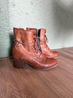 Mustang  laarsjes – bruin – blokhak – veter + rits – maat 39, Ophalen, Bruin, Gedragen, Schoenen met hoge hakken
