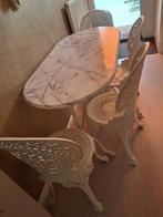 Gietijzer Tuinset Bistro Set, Tuin en Terras, Tuinsets en Loungesets, Ophalen, Zo goed als nieuw, Tuinset, Eettafel