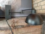 Zwarte metalen scharnier wandlamp, Ophalen of Verzenden, Gebruikt, Metaal, Stoer en  industrieel