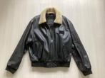 Zwaar leder jack XL/XXL met voering, Ophalen of Verzenden, Zo goed als nieuw, Maat 56/58 (XL), Zwart
