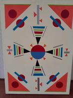 Acrylverf Abstract 60x80cm in goed frame en met katoen doek, Antiek en Kunst, Ophalen of Verzenden