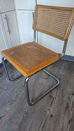 Vintage Thonet stijl Cesca buisframe stoel rotan webbing, Huis en Inrichting, Ophalen of Verzenden, Zo goed als nieuw, Bruin, Eén