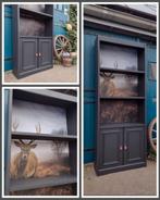 Landelijke boekenkast met print hert, Met deur(en), Middenhof 41 Rilland, Nieuw, 50 tot 100 cm