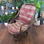 Vintage Manou - Bamboe Draai Fauteuil, Huis en Inrichting, Fauteuils, Ophalen, Gebruikt, Minder dan 75 cm, X