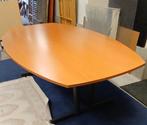 Mooie ovale vergadertafel / eettafel, Ophalen, Gebruikt, 100 tot 150 cm, 200 cm of meer