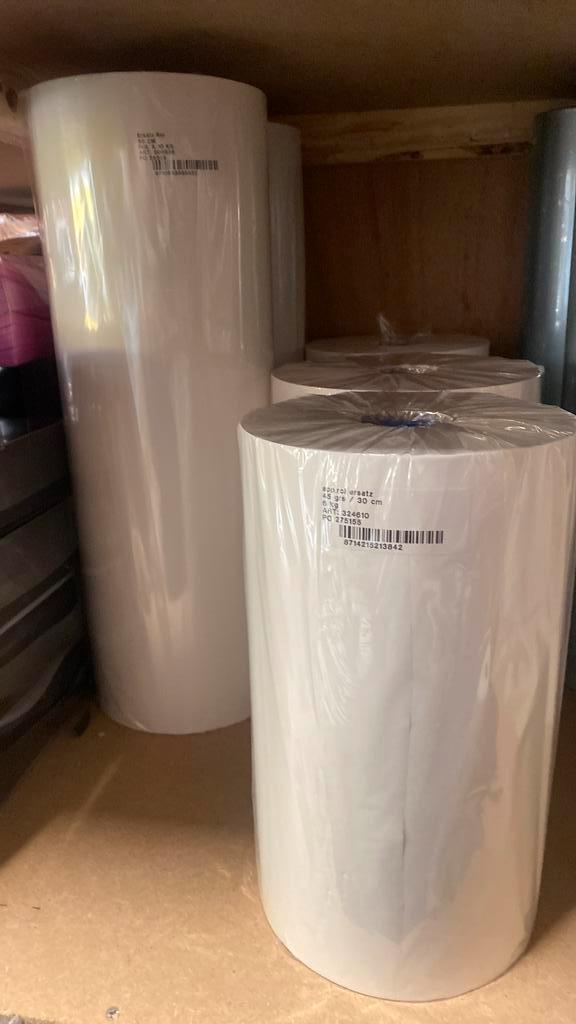 Partij Ersatz papierrol wit 5 rollen 28 kg, Doe-het-zelf en Verbouw, Zeil en Folie, Nieuw, Overige typen, 15 m² of meer, Ophalen of Verzenden