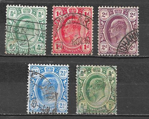 Transvaal 1905 Koning Edward VII nwe kleuren plus variatie, Postzegels en Munten, Postzegels | Afrika, Gestempeld, Zuid-Afrika