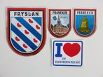 4 stickers Friesland Fryslan,  Franeker en Elfstedentocht, Ophalen of Verzenden, Zo goed als nieuw, Overige typen