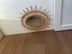 Spiegel rotan, Huis en Inrichting, Woonaccessoires | Spiegels, Minder dan 50 cm, Ophalen of Verzenden, Zo goed als nieuw, Minder dan 100 cm