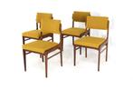 Set 4 eetkamerstoelen vintage gestoffeerd gratis bezorging, Hout, Gebruikt, Overige kleuren, -