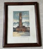Kleurenets Jean Joseph Chabridon(1894-1945)Belfort Brugge., Antiek en Kunst, Kunst | Etsen en Gravures, Verzenden
