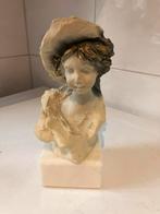 Meisje met Hoed - Buste Beeldje Decoratie Kunst, Ophalen of Verzenden