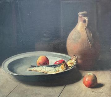 Anne Marinus Broeckman (1874-1946) - Stilleven met bokkingen beschikbaar voor biedingen