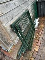 Enkelstaafmat hekwerk met 2 poortjes, Ophalen, Met poort, Gebruikt, Enkelstaafmat hekwerk