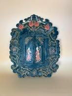 Houten Spiegel Qajar periode , Perzië, ca. 1850, Antiek en Kunst, Ophalen of Verzenden