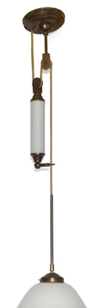 Vintage Pendellamp met contragewicht Berliner messinglamp beschikbaar voor biedingen