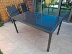 Aluminium Buitentafel met Glasplaat, Ophalen, Gebruikt, Rechthoekig, Aluminium