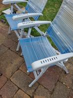 2 Dukdalf stoelen - Lichtblauw, Gebruikt, Twee, Blauw, Ophalen of Verzenden