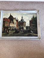 Mooi olieverfschilderij ENKHUIZEN  C DPRINGER DE DROM /SPUI, Antiek en Kunst, Kunst | Schilderijen | Klassiek, Ophalen of Verzenden