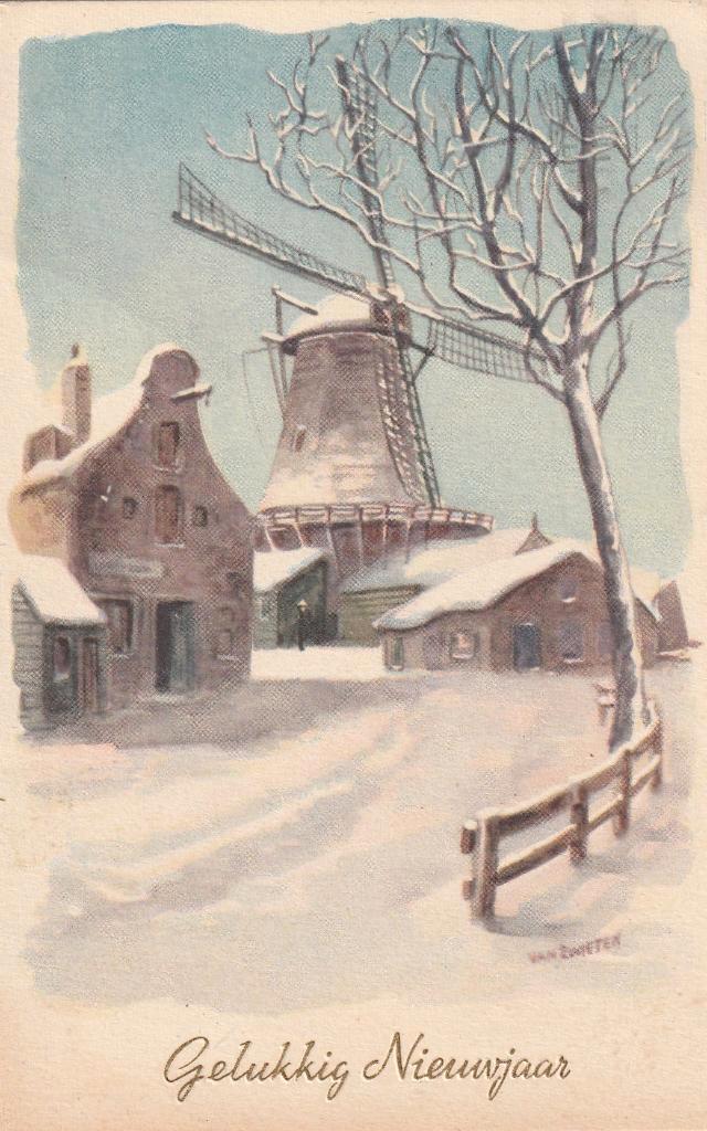 MOLEN DORP TEKN VAN ZWIETEN JAREN 50 ZEER MOOIE  KAART KJ751, Verzamelen, Ansichtkaarten | Themakaarten, Gelopen, 1940 tot 1960