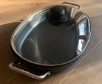 Fissler vispan met deksel, blauw, Ophalen of Verzenden, Zo goed als nieuw, Koekenpan of Braadpan